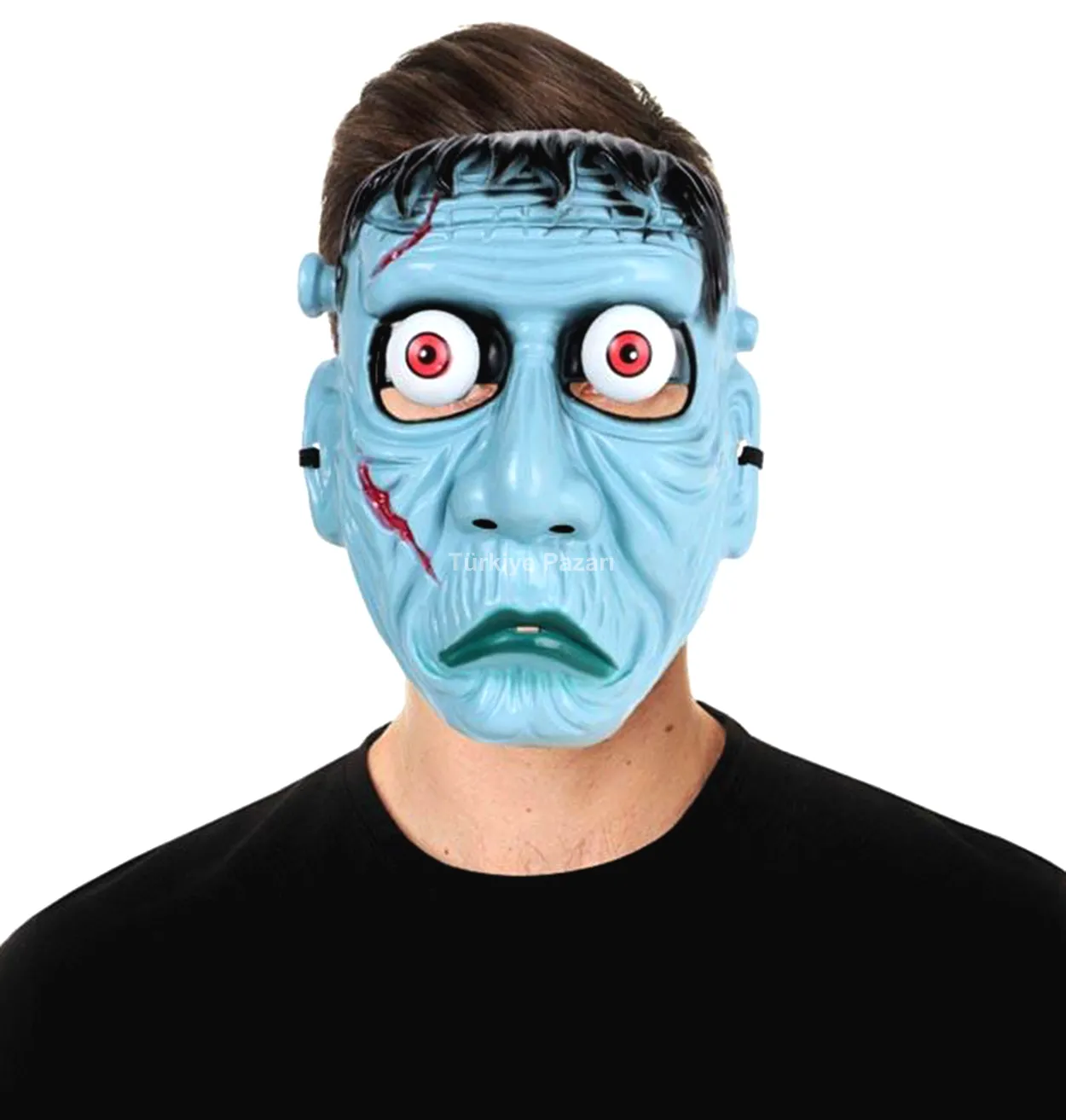 Frankenstein Temalı Sallanan Oynar Gözlü Maske