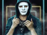 Beyaz Renk Hip Hop Anonim Jabbawkeez Dans Maskesi 18x19 cm