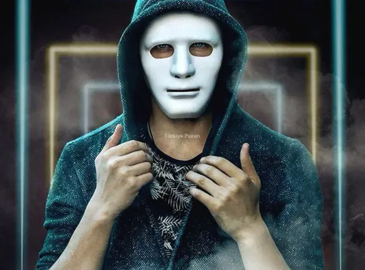 Beyaz Renk Hip Hop Anonim Jabbawkeez Dans Maskesi 18x19 cm