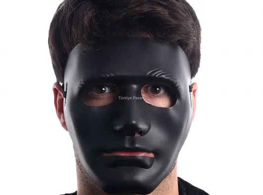 Siyah Renk Hip Hop Anonim Jabbawkeez Dans Maskesi 18x19 cm