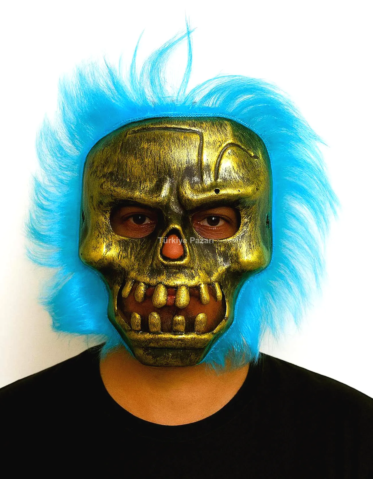 Wild Skull - Bakır Kafatası Turkuaz lı İskelet Maske