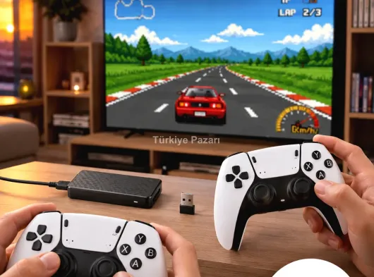 Taşınabilir Retro Oyun Çubuğu Kablosuz Oyun Kolu Seti Yeni Nesil