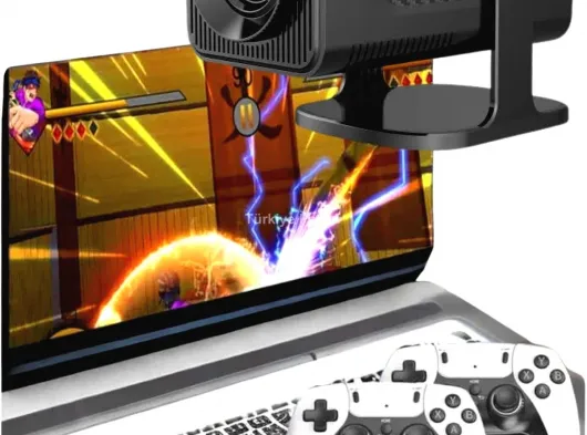 Çift Kollu Game Box Projeksiyon Cihazı Kumandalı Android Tv Dahili Hoparlör Yeni Nesil