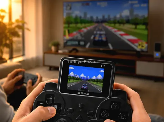 3D 4K 2000 Oyunlu Game Stick Oyun Konsolu Çift Konsol