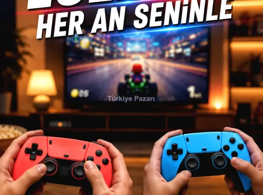 3D 4K 2000 Oyunlu Game Stick Oyun Konsolu Çift Konsol