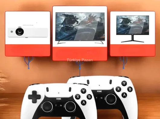 Joystick Çift Kollu Oyun Kolu Retro Oyun Yüksek Çözünürlüklü 3D Game