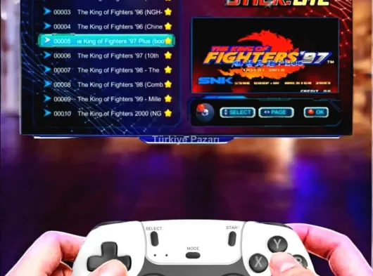 Joystick Çift Kollu Oyun Kolu Retro Oyun Yüksek Çözünürlüklü 3D Game