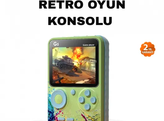 G5 Retro Oyun Konsolu 500 Klasik Oyunlu 3 İnç HD Ekran ve TV Bağlantılı