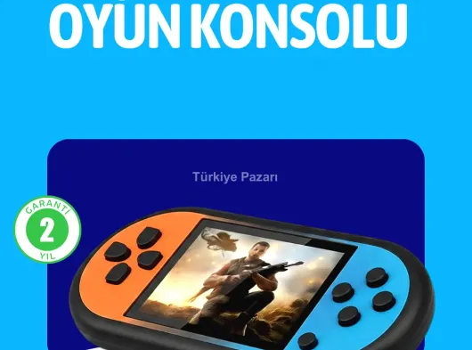 Retro 520 Oyunlu Taşınabilir Konsol HD Ekran USB Şarjlı