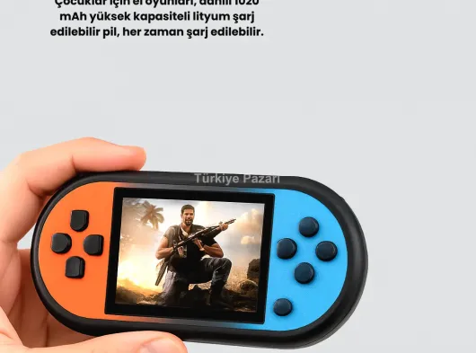 Retro 520 Oyunlu Taşınabilir Konsol HD Ekran USB Şarjlı