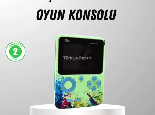 500 Oyunlu G5 Retro Mini Oyun Konsolu 3 İnç Ekran ve TV Desteği