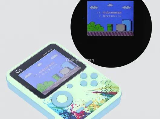 500 Oyunlu G5 Retro Mini Oyun Konsolu 3 İnç Ekran ve TV Desteği