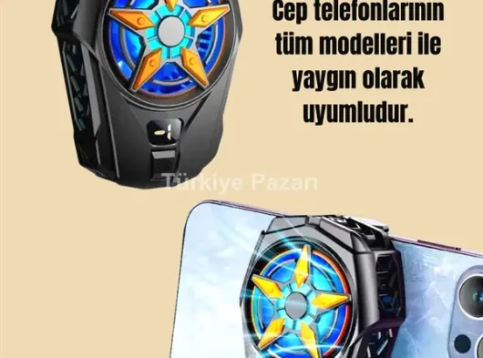 Mobil Cihaz Soğutma Radyatörü – Metal+ABS, Type-C Kablolu Yeni Nesil