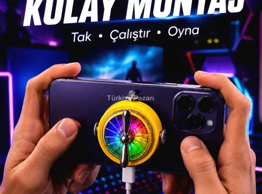 Şarj Edilebilir RGB Telefon Soğutucu Oyun Fanı