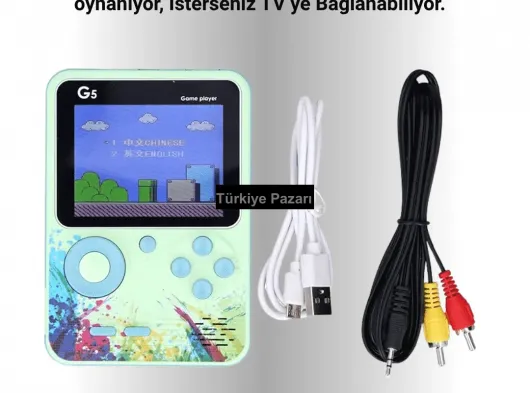 TV Bağlantılı 500 Oyunlu Mini Gameboy Konsol