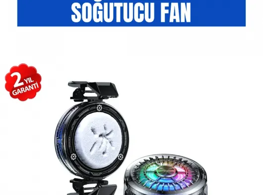Gaming Telefon Soğutucu RGB Fan Sessiz Çalışma Tüm Modeller Uyumlu