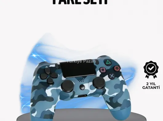 Kablosuz PS4 Controller Çift Motorlu Dayanıklı Gamepad