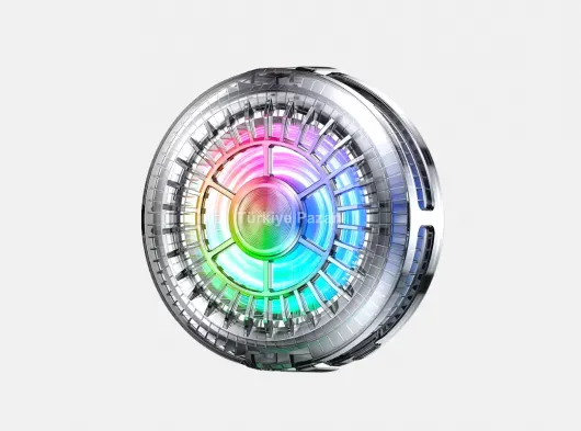RGB Işıklı Telefon Soğutucu Fan Gaming Cooler Süper Hızlı Soğutma