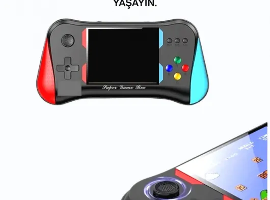 Taşınabilir El Konsolu 500 Oyunlu – Geniş Ekran ve Uzun Pil Ömrü