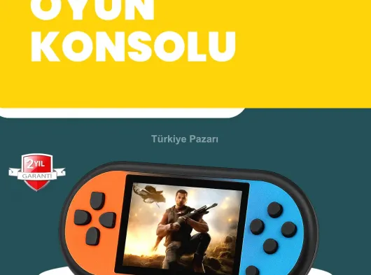 520 Oyunlu Mini Oyun Konsolu HD LCD Ekranlı