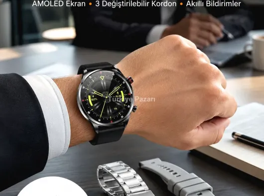 Akıllı Saat Adımsayar Nabız Ölçer Titreşim Özellikli Çağrı Cevaplama Sosyal Medya Yeni Nesil
