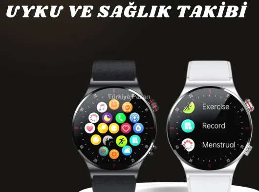 Akıllı Saat Çoklu Kordon Seçeneği Amoled Ekran Çok Fonksiyonlu Bluetooth Bağlantılı Yeni Nesil