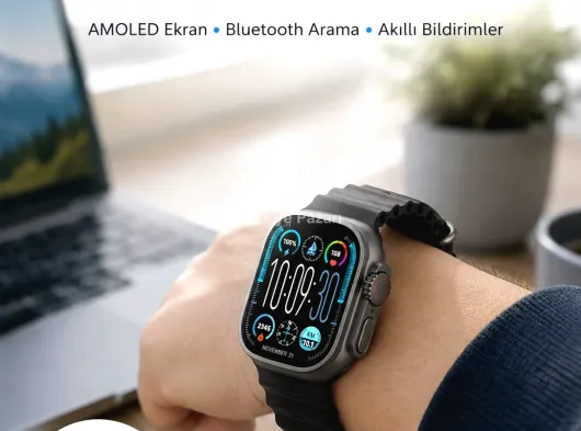 AMOLED Akıllı Saat 49mm Bluetooth Arama Spor ve Sağlık Yeni Nesil