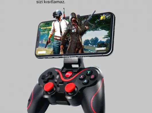Kablosuz Bluetooth Oyun Kolu Mobil TV PC Uyumlu Ergonomik Tasarım