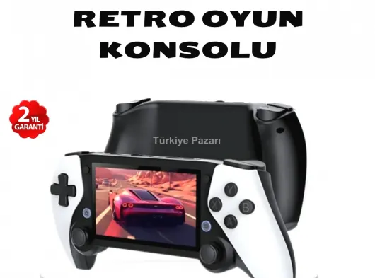 Taşınabilir Retro Oyun Konsolu – 4.3 İnç Ekran, 64 GB Hafıza ve Klasik Oyun Arşivi