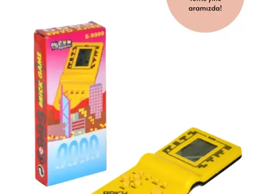 Mini Tetris El Aterisi – Taşınabilir Retro Oyun Konsolu, Pil ile Çalışan Klasik Model