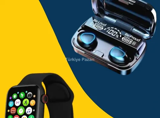 Kaliteli Akıllı Saat ve Kaliteli Bluetooth Kulaklık ANC Özelliği Uzun Pil Ömrü