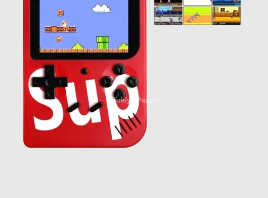 SUP Retro El Konsolu – 500 Oyun, TV Bağlantılı, 3 İnç Ekranlı Şarjlı Mini Atari