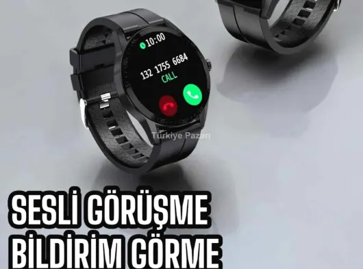 Akıllı Saat Sesli Görüşme Bluetooth Bağlantılı 3 Kordonlu