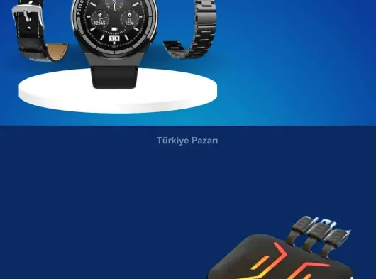 Dijital Göstergeli Bluetooth Kulaklık ve Bildirim Görebilen Akıllı Saat Alarm ve Titreşim