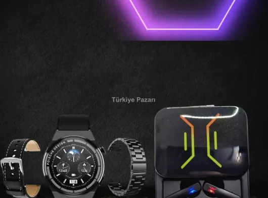 Dijital Göstergeli Bluetooth Kulaklık ve Bildirim Görebilen Akıllı Saat Alarm ve Titreşim