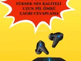 Kablosuz Bluetooth Bağlantılı Kulaklık ve Dokunmatik Ekran Akıllı Saat Arama Cevaplama