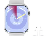 Yeni Nesil Akıllı Saat Ve Kulaklık Seti Gümüş Kasa Zarif Tasarım Çok Fonksiyonlu