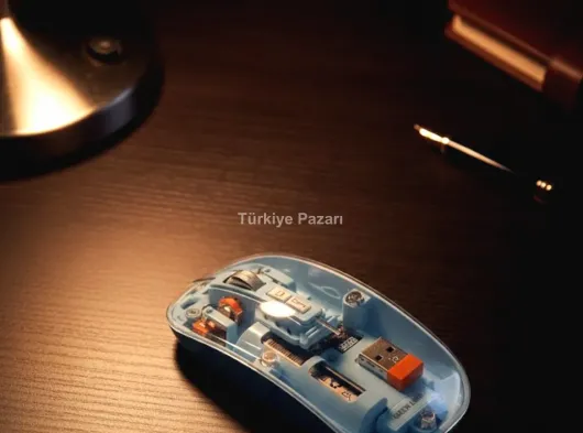 800 1600 DPI Ayarlanabilir Mavi Kablosuz Mouse Pilli