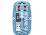 800 1600 DPI Ayarlanabilir Mavi Kablosuz Mouse Pilli