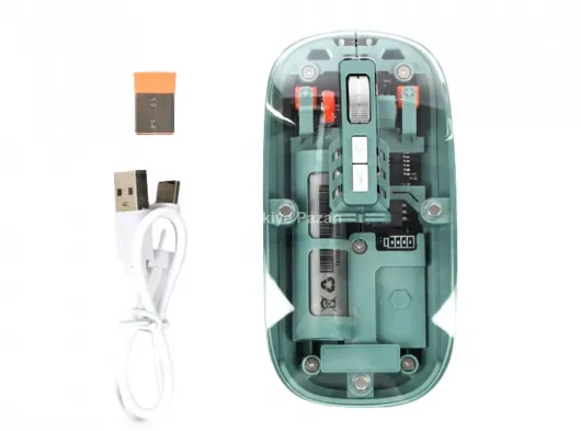 Pilli Kablosuz Mouse Bluetooth ve USB Uyumlu Sessiz Tıklama