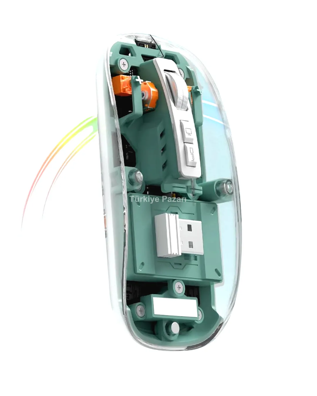 Çift Mod Bağlantılı Kablosuz Mouse Bluetooth ve USB Alıcılı