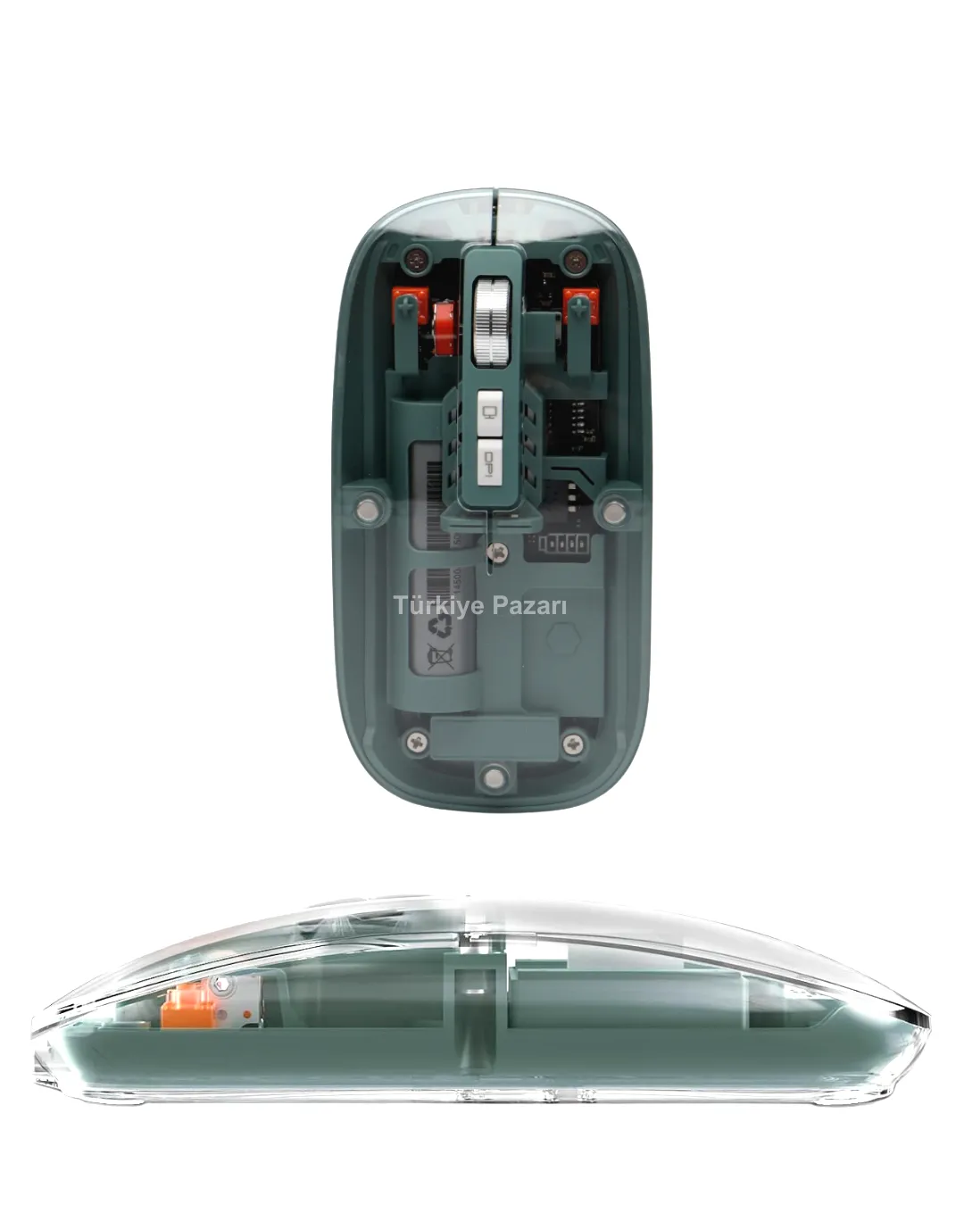 Çift Mod Bağlantılı Kablosuz Mouse Bluetooth ve USB Alıcılı