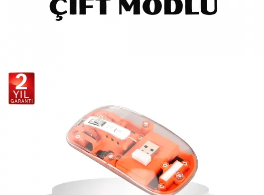 Kablosuz Çift Modlu Mouse – Bluetooth 5.0 + 2.4GHz