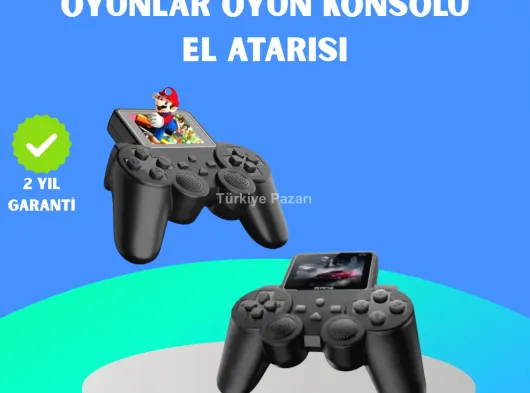 2.4 İnç HD Renkli Ekranlı 500-in-1 Taşınabilir Retro Oyun Konsolu, Kablolu TV Bağlantısı ve Uzun Pil Ömrü