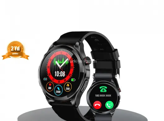 AMOLED Ekranlı Smartwatch – 3 Kordonlu, Kalp Atış & Uyku Takipli Akıllı Saat