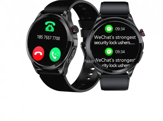AMOLED Ekranlı Smartwatch – 3 Kordonlu, Kalp Atış & Uyku Takipli Akıllı Saat