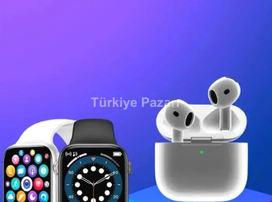 3.Nesil TWS Bluetooth Kulaklık ve Dokunmatik Ekran Akıllı Saat Sesli Görüşme