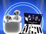 3.Nesil TWS Bluetooth Kulaklık Bluetooth Bağlantılı Akıllı Saat Amoled Ekran Plastik Hasır Kordon