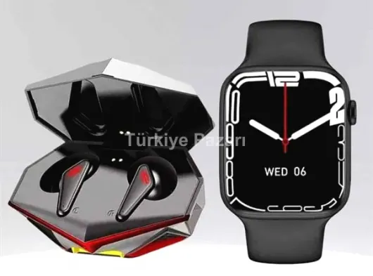 İkili Set Dev Kampanya Ucuz Kulaklık Ucuz Akıllı Saat Gürültü Önleyici Uzun Pil Ömrü
