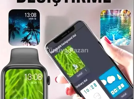 Akıllı Saat Amoled Ekran Yeni Nesil Bluetooth Bağlantılı